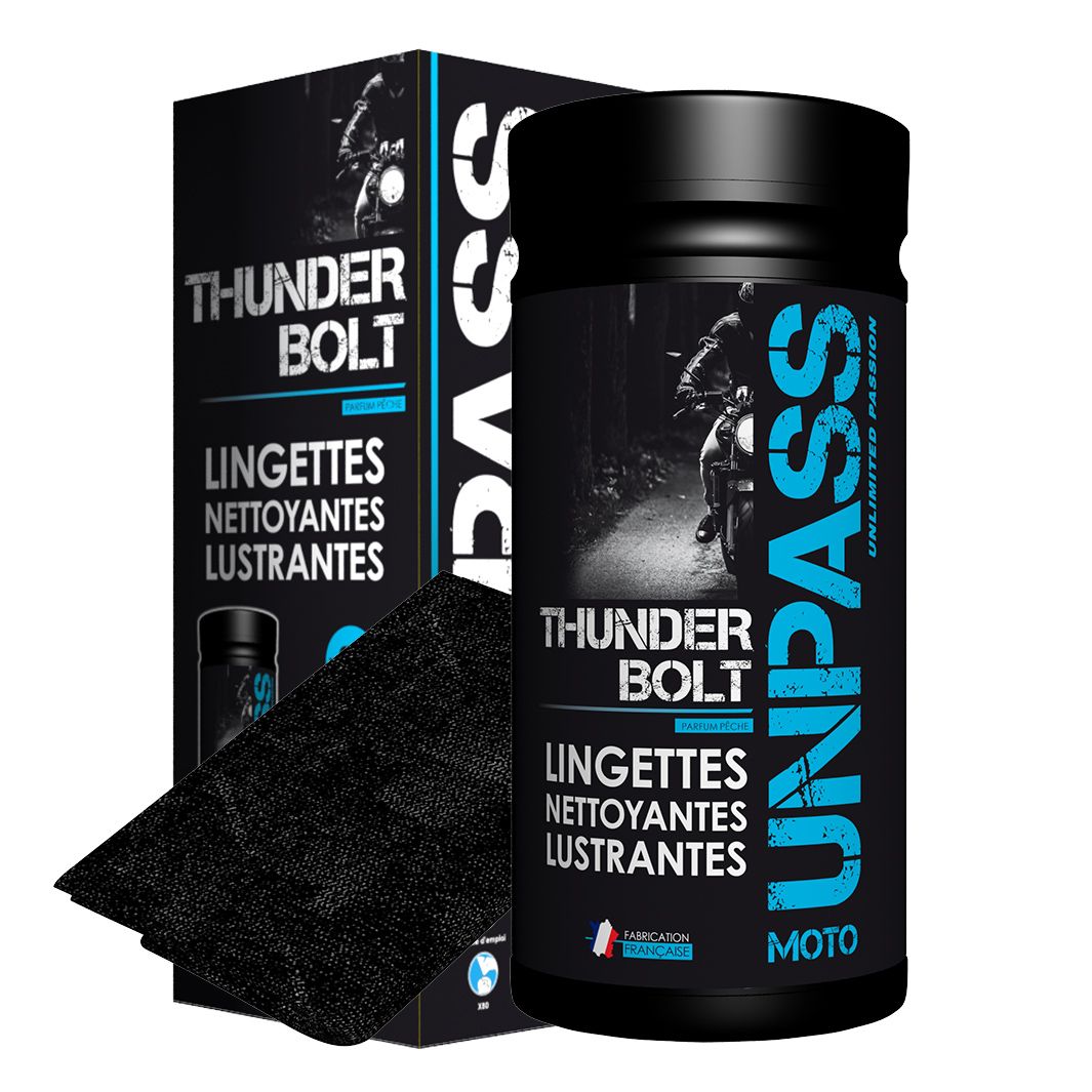 Lingettes Unpass Thunderbolt Boite de 80 + microfibre +Etui/Fourreau
