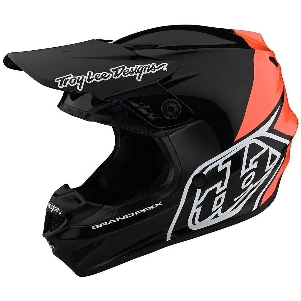 Image of Casque cross TroyLee design GP - BLOCK - BLACK ORANGE 2020