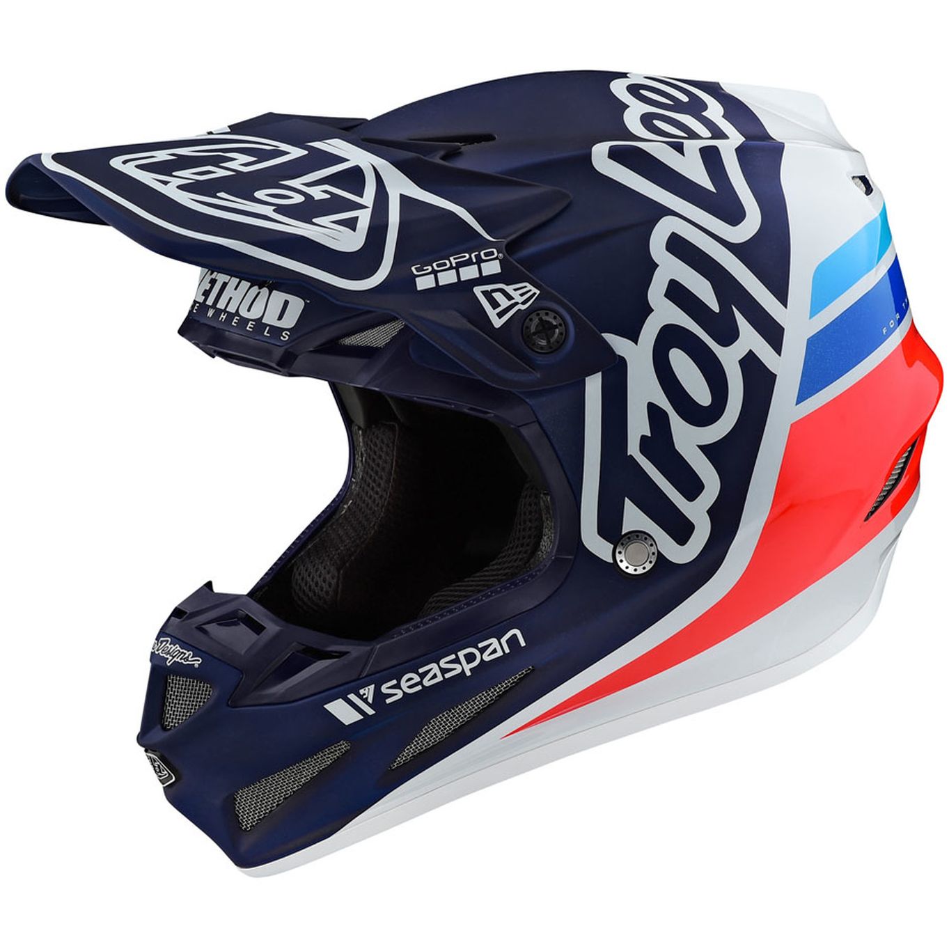 Image of Casque cross TroyLee design SE4 COMPOSITE W/MIPS - SILHOUETTE TEAM - NAVY WHITE 2020