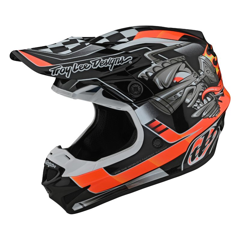 Image of Casque cross TroyLee design SE4 POLYACRYLITE CARB MIPS YOUTH