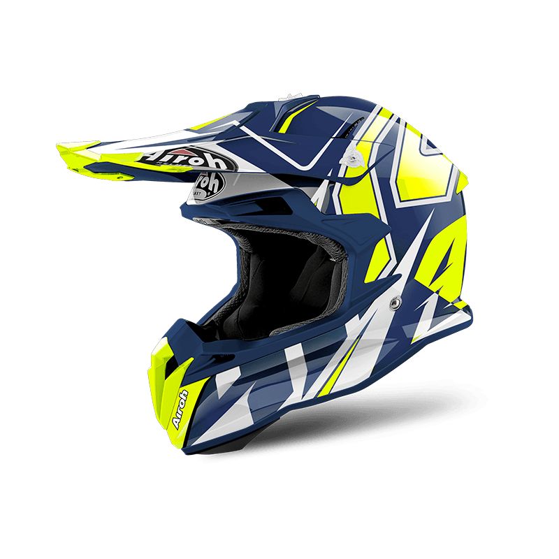Casque Cross Airoh Terminator Open Vision Shock Blue Gloss 2019