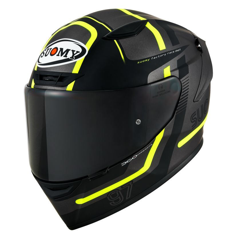 SUOMY Casque intégral Suomy TRACK-1 - NINETY SEVEN — noir et jaune