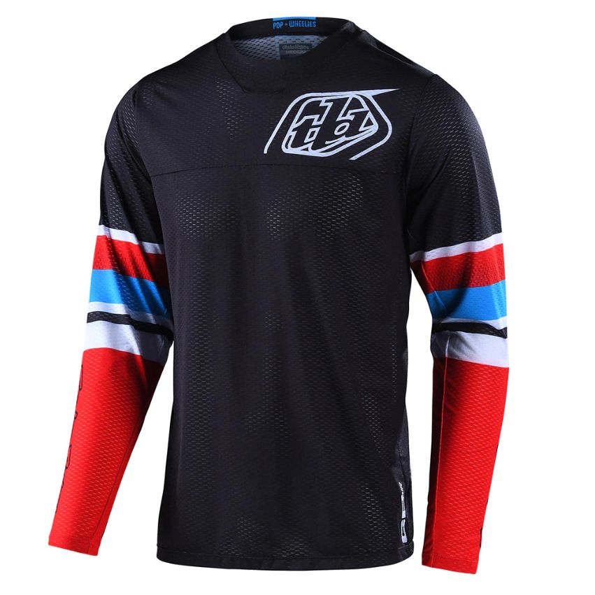 Image of Maillot cross TroyLee design GP AIR WARPED RED/BLACK 2022