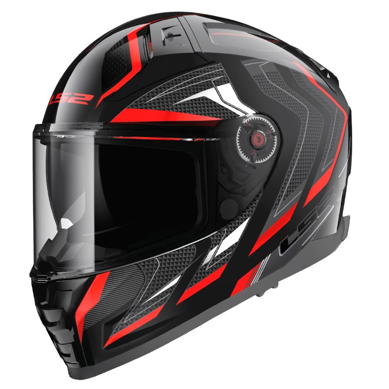LS2 Casque intégral LS2 FF811 - VECTOR II - ALIZER — noir et rouge