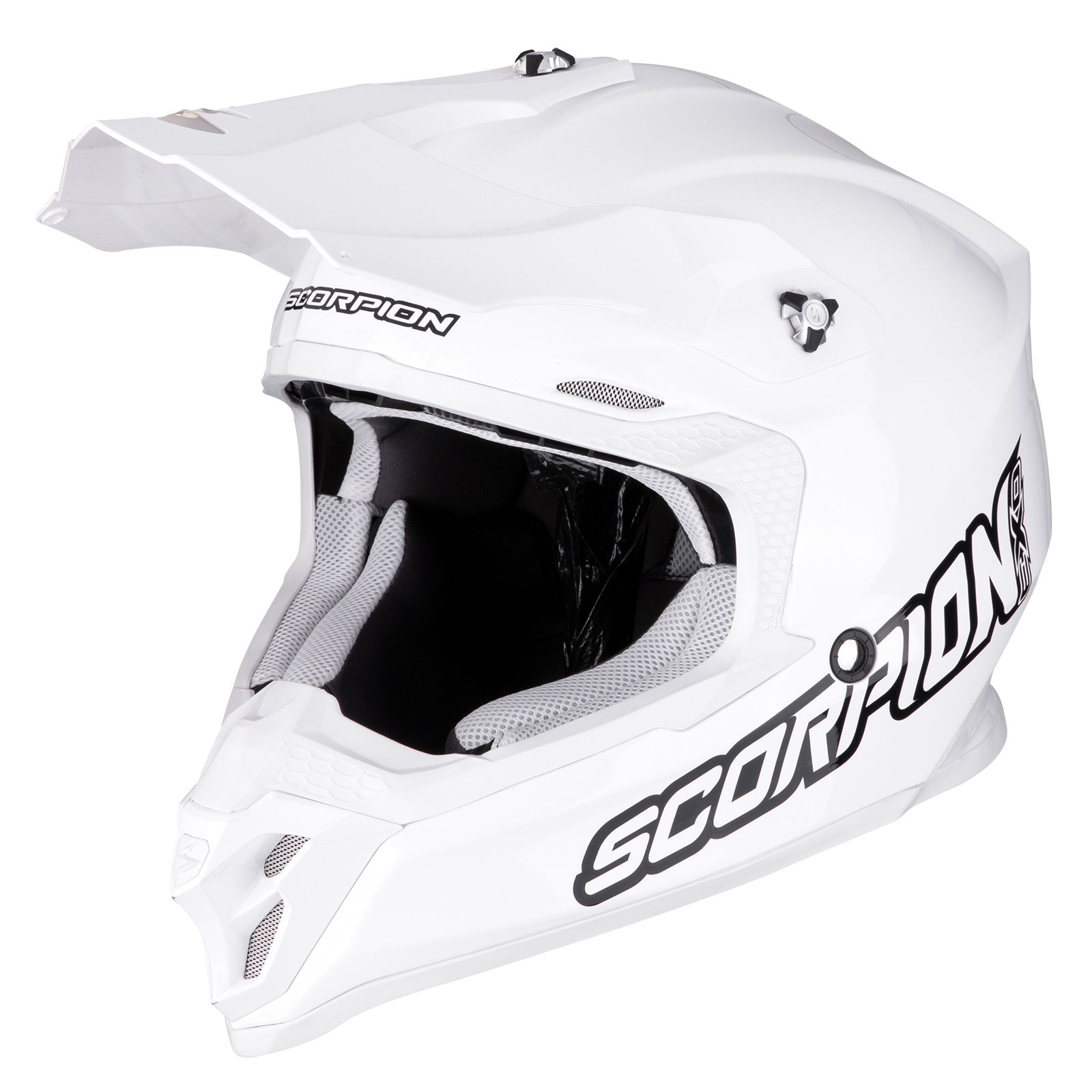 Image of Casque cross Scorpion Exo VX-16 AIR - SOLID - WHITE 2022