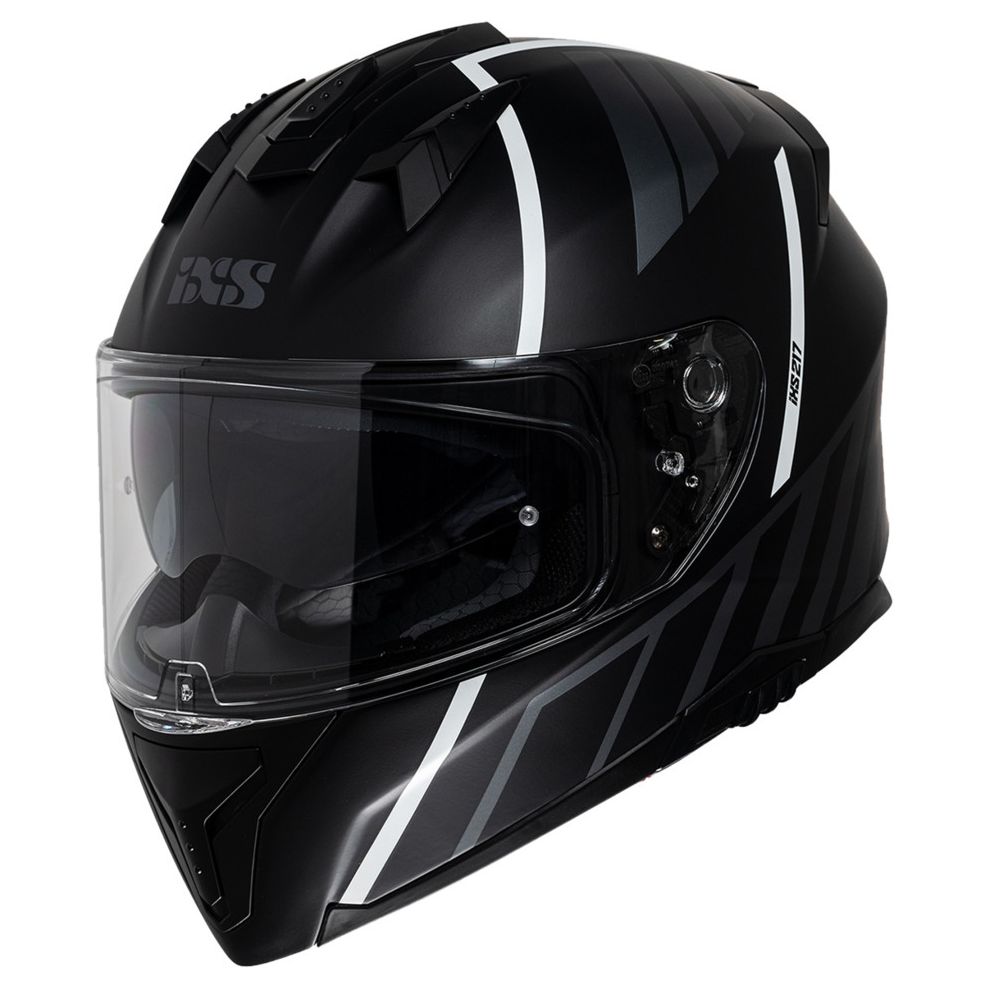 IXS Casque intégral IXS 217 2.0 — noir et blanc mat
