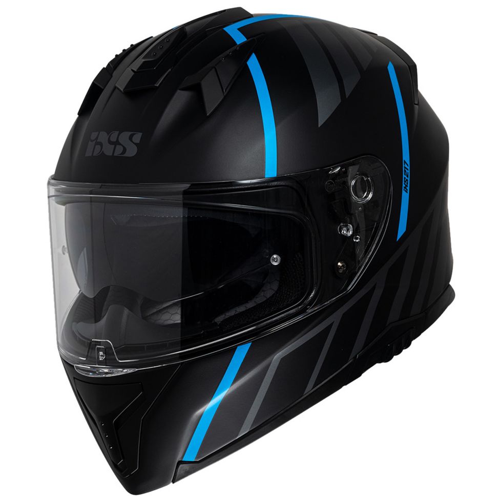 IXS Casque intégral IXS 217 2.0 — noir et bleu mat