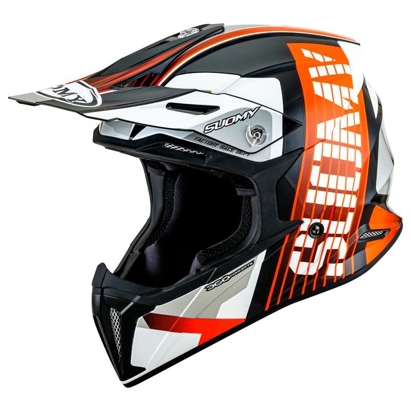 SUOMY Casque cross Suomy X-WING - AMPED 2026 — noir, orange et blanc
