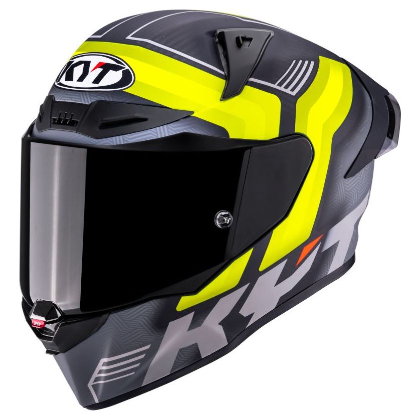 KYT Casque intégral KYT R1R CARBON ACCELERATOR — carbone et jaune