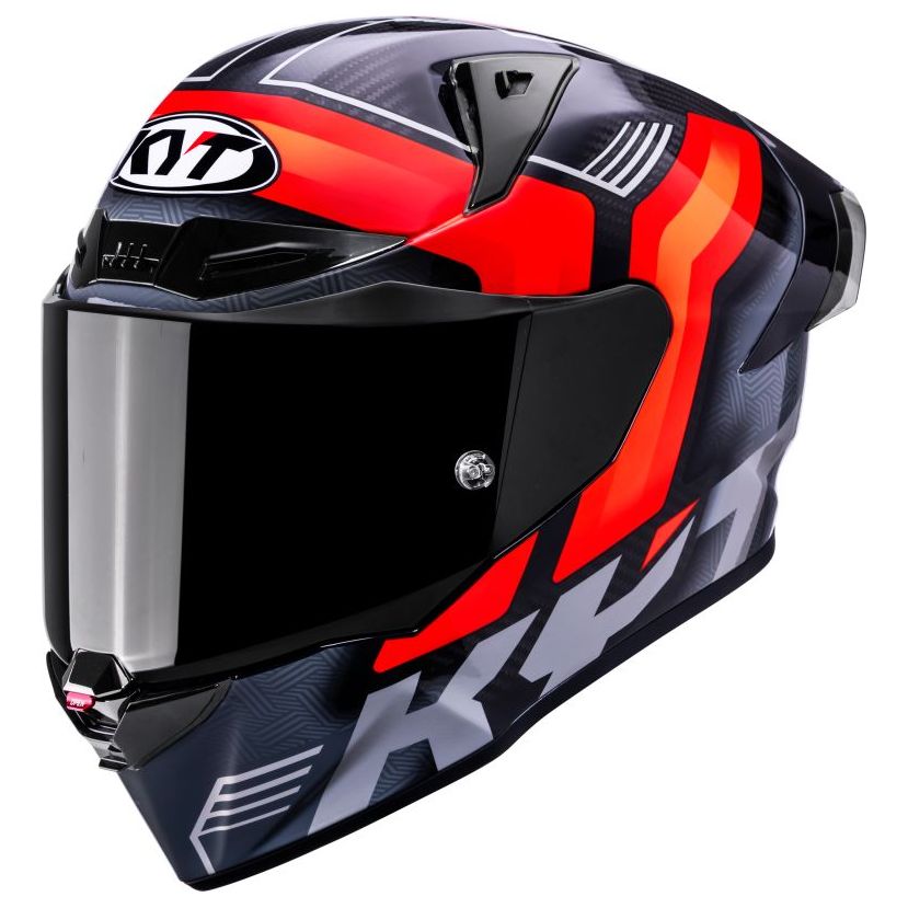 KYT Casque intégral KYT R1R CARBON ACCELERATOR — carbone et rouge