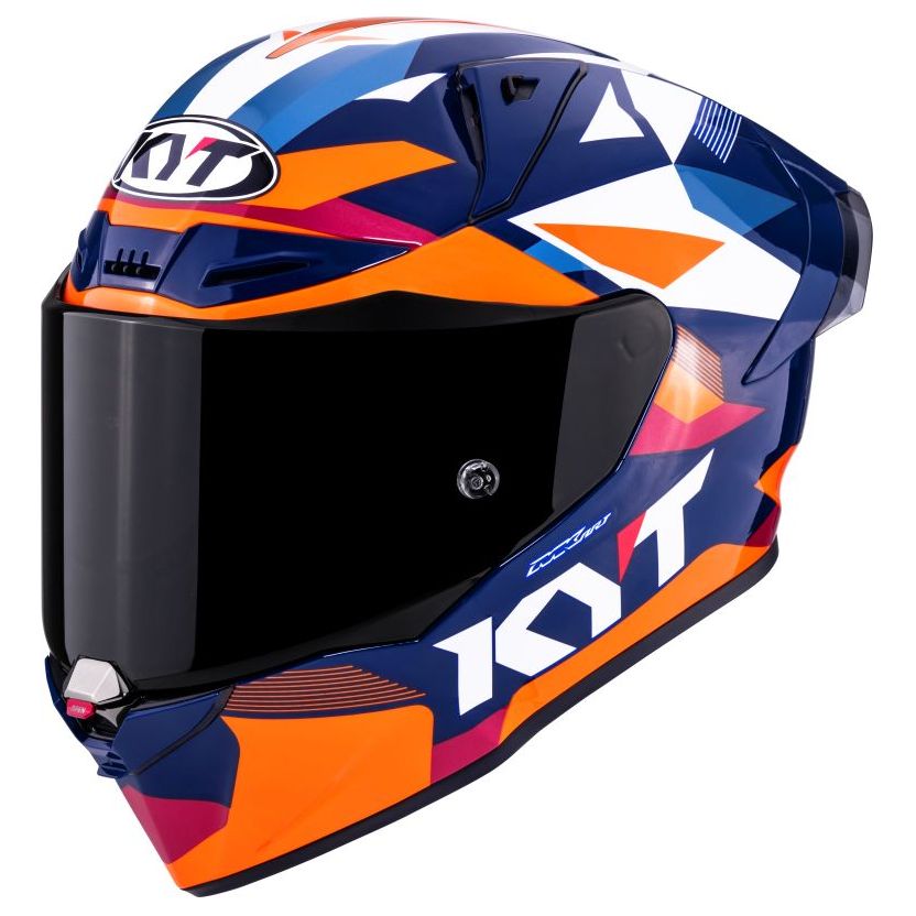 KYT Casque intégral KYT R1R DIAMOND — bleu et orange