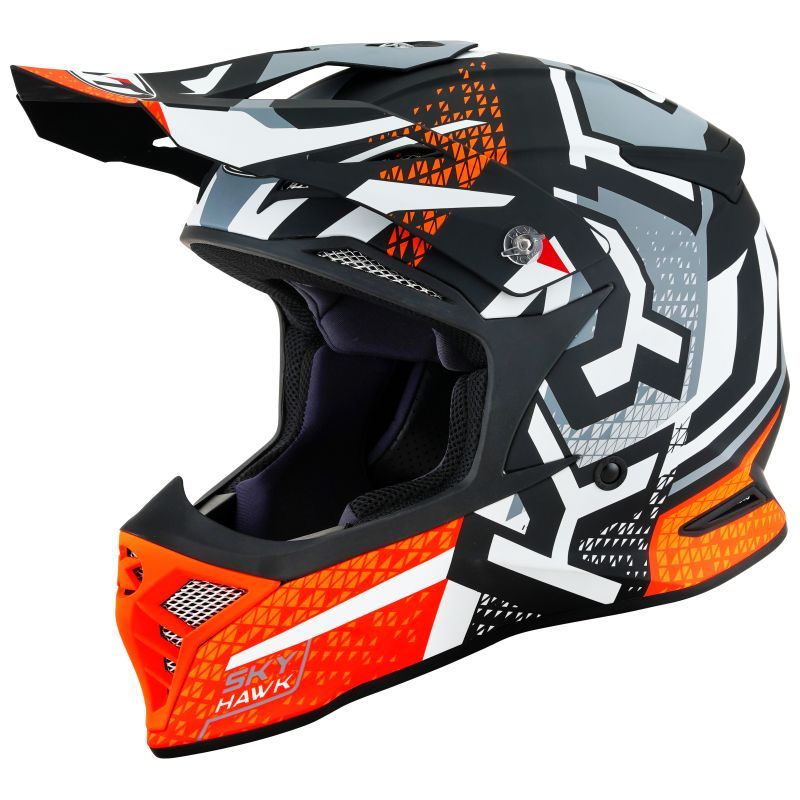 Casque cross KYT SKYHAWK - HYPERFLOW MATT 2025