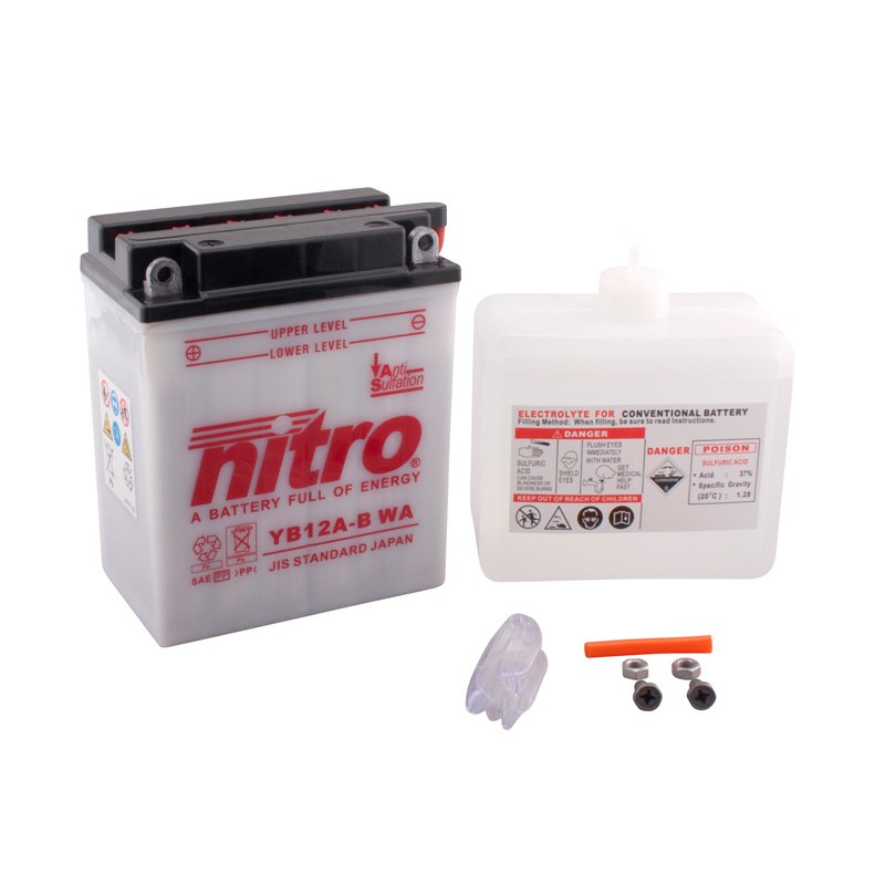 Batterie Nitro Yb12a-b Ouvert Avec Pack Acide Type Acide