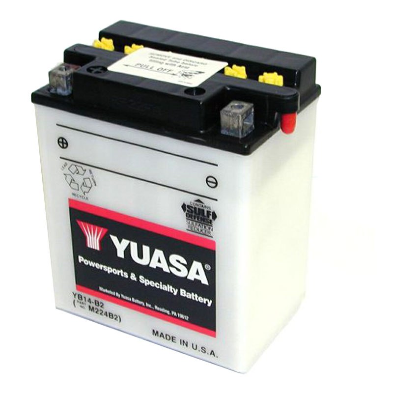 Batterie Yuasa Yb14-b2 Ouvert Sans Acide Type Acide