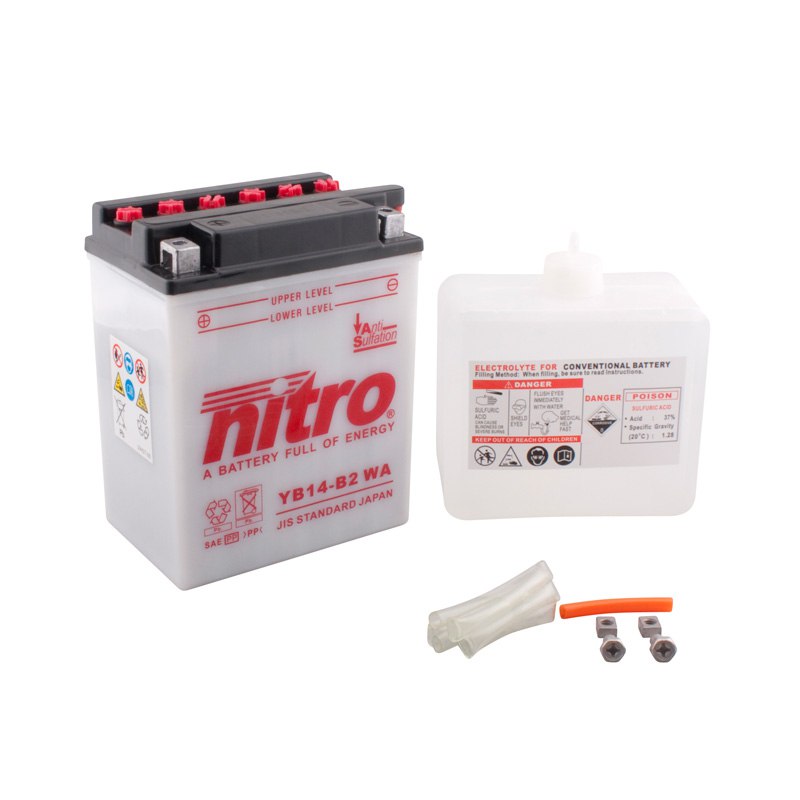 Batterie Nitro Yb14-b2 Ouvert Avec Pack Acide Type Acide