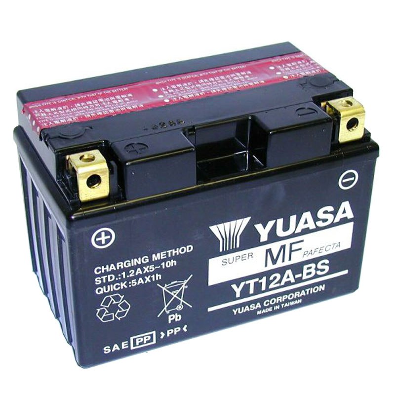 Batterie Yuasa Yt12a-bs Agm Ouvert Avec Pack Acide Type Acide