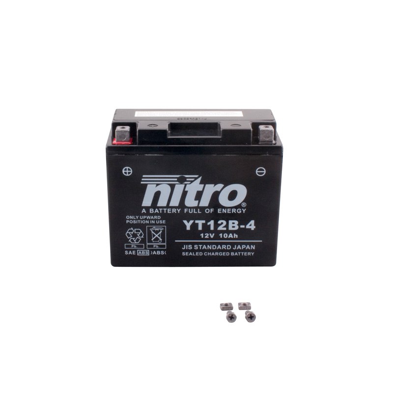 Image of Batterie Nitro YT12B-4 SLA FERME TYPE ACIDE SANS ENTRETIEN/PRÊTE À L'EMPLOI