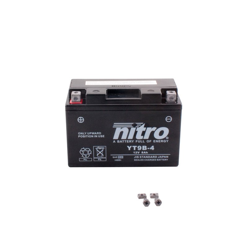 Image of Batterie Nitro NT9B-4 SLA/YT9B-4 SLA FERME TYPE ACIDE SANS ENTRETIEN/PRÊTE À L'EMPLOI