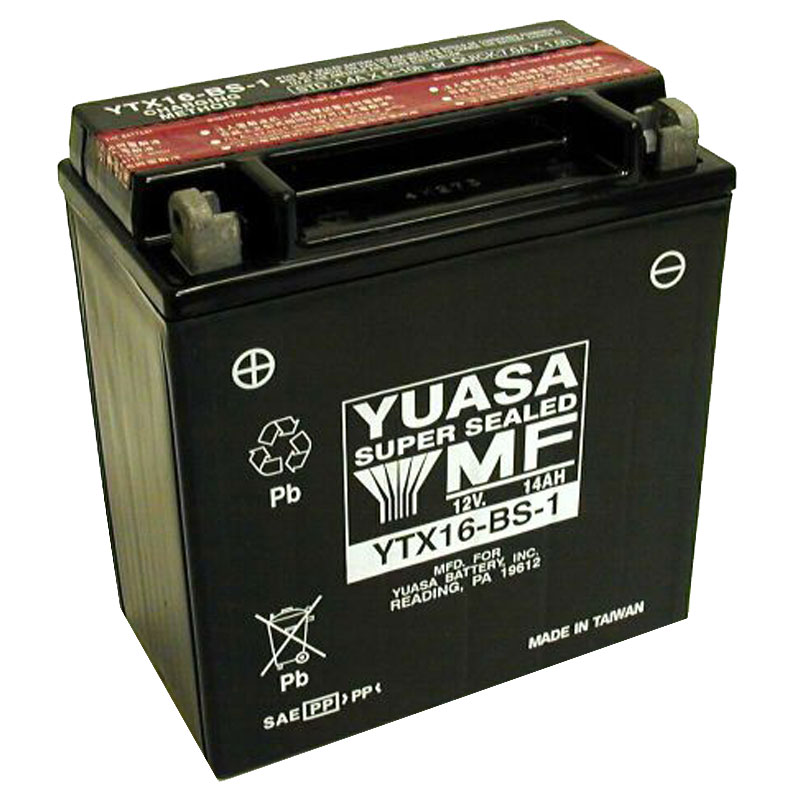 Batterie Yuasa Ytx16-bs-1 Agm Ouvert Avec Pack Acide Type Acide