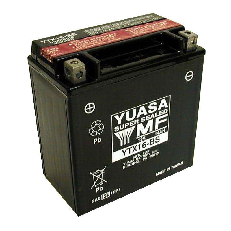 Batterie Yuasa YTX16-BS AGM ouverte Type Acide avec pack acide inclus