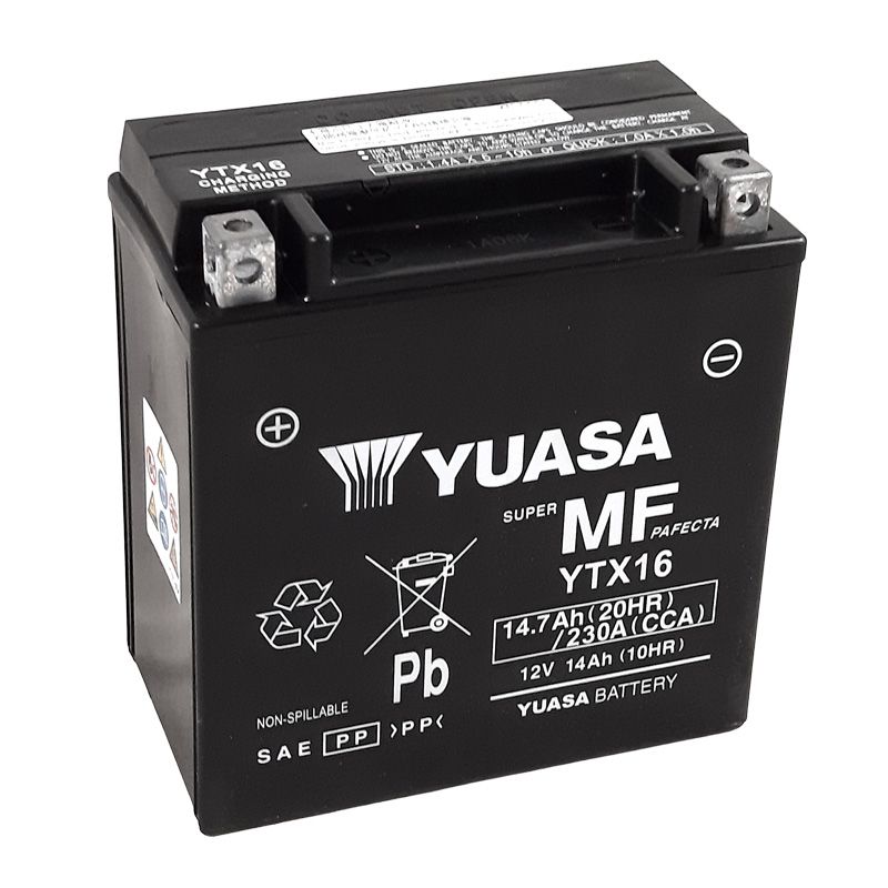 Image of Batterie Yuasa YTX16 -Y- FERME TYPE ACIDE SANS ENTRETIEN