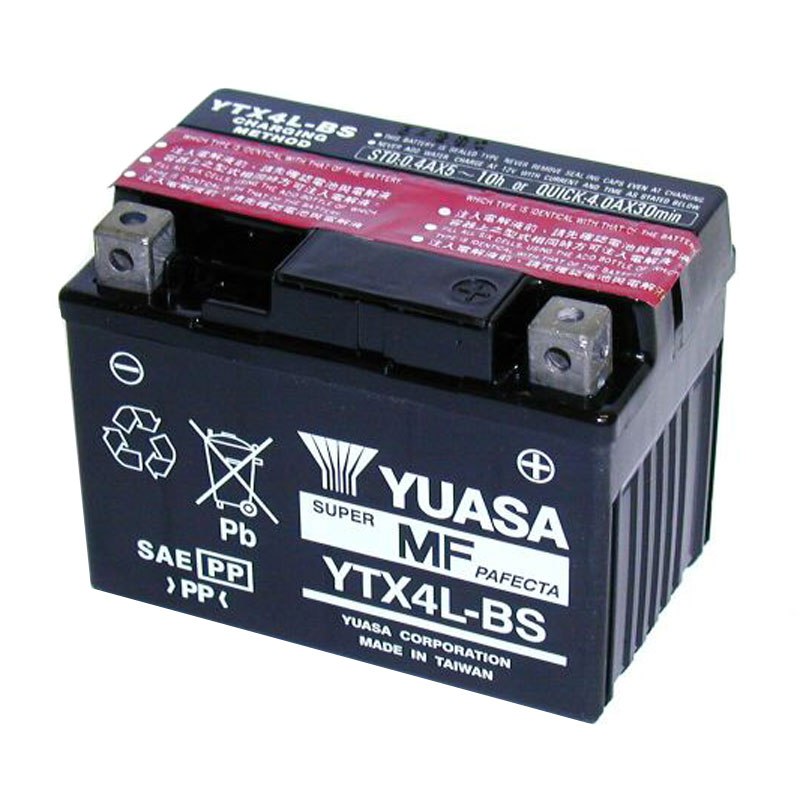 Batterie Yuasa Ytx4l-bs Agm Ouvert Avec Pack Acide Type Acide