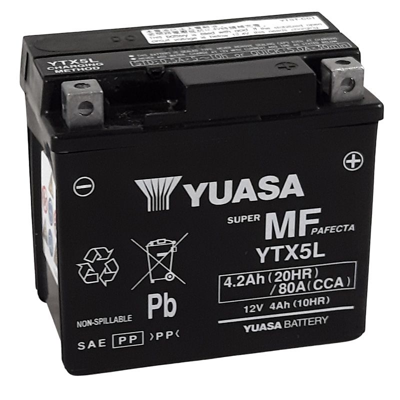 Image of Batterie Yuasa YTX5L -Y- ferme Type Acide Sans entretien