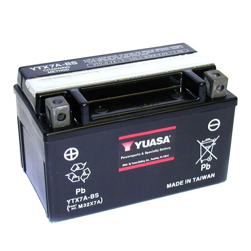 Batterie Yuasa YTX7A-BS AGM ouverte Type Acide avec pack acide inclus