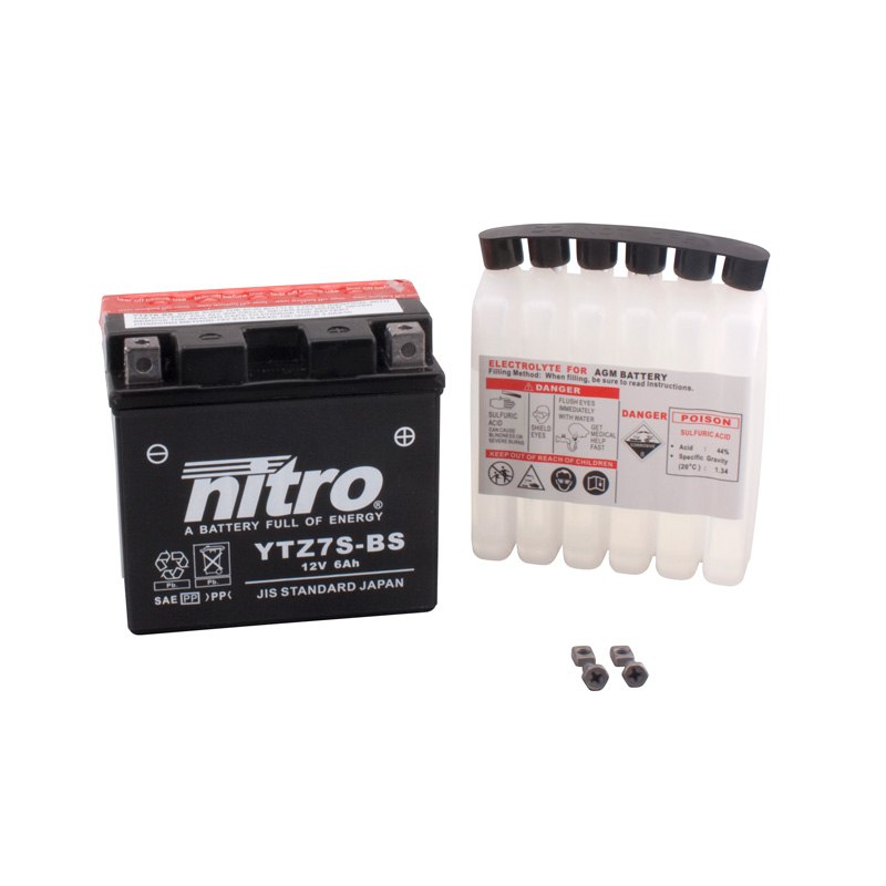 Batterie Nitro Ytz7s-bs Agm Ouvert Avec Pack Acide Type Acide