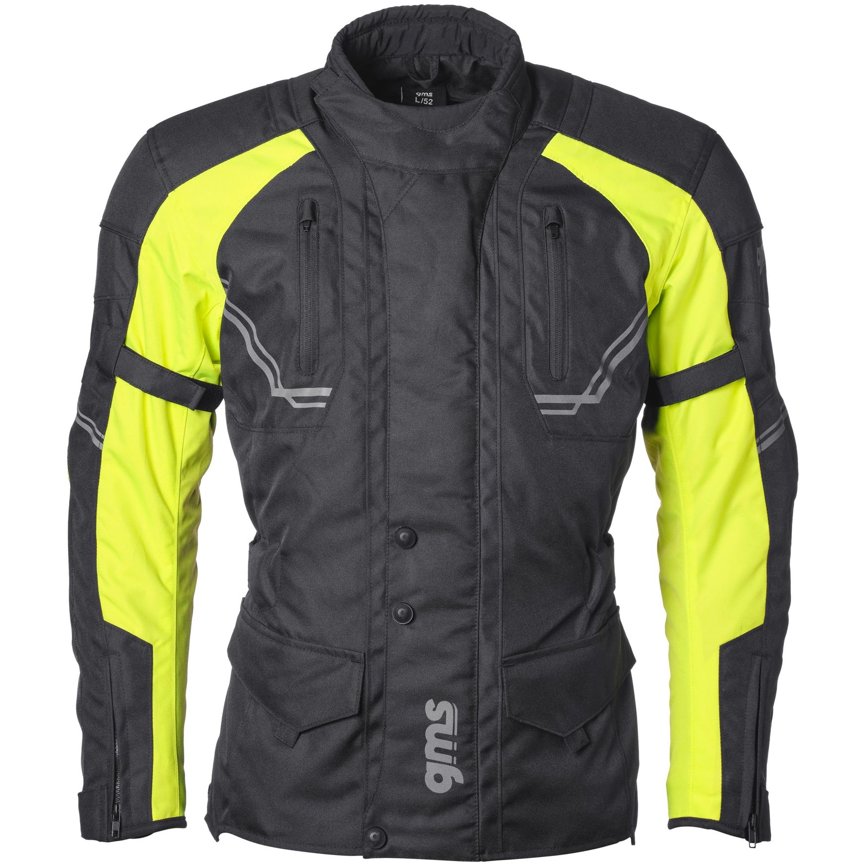 GMS Veste Moto GMS TAYLOR WATERPROOF — noir et jaune